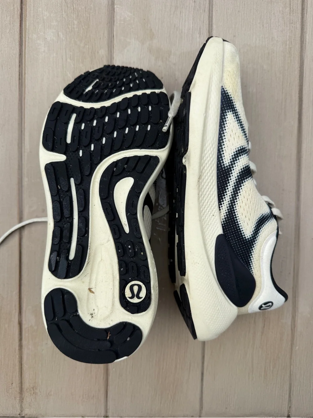 lululemon athletica Cream and Black Athletic Sneakers